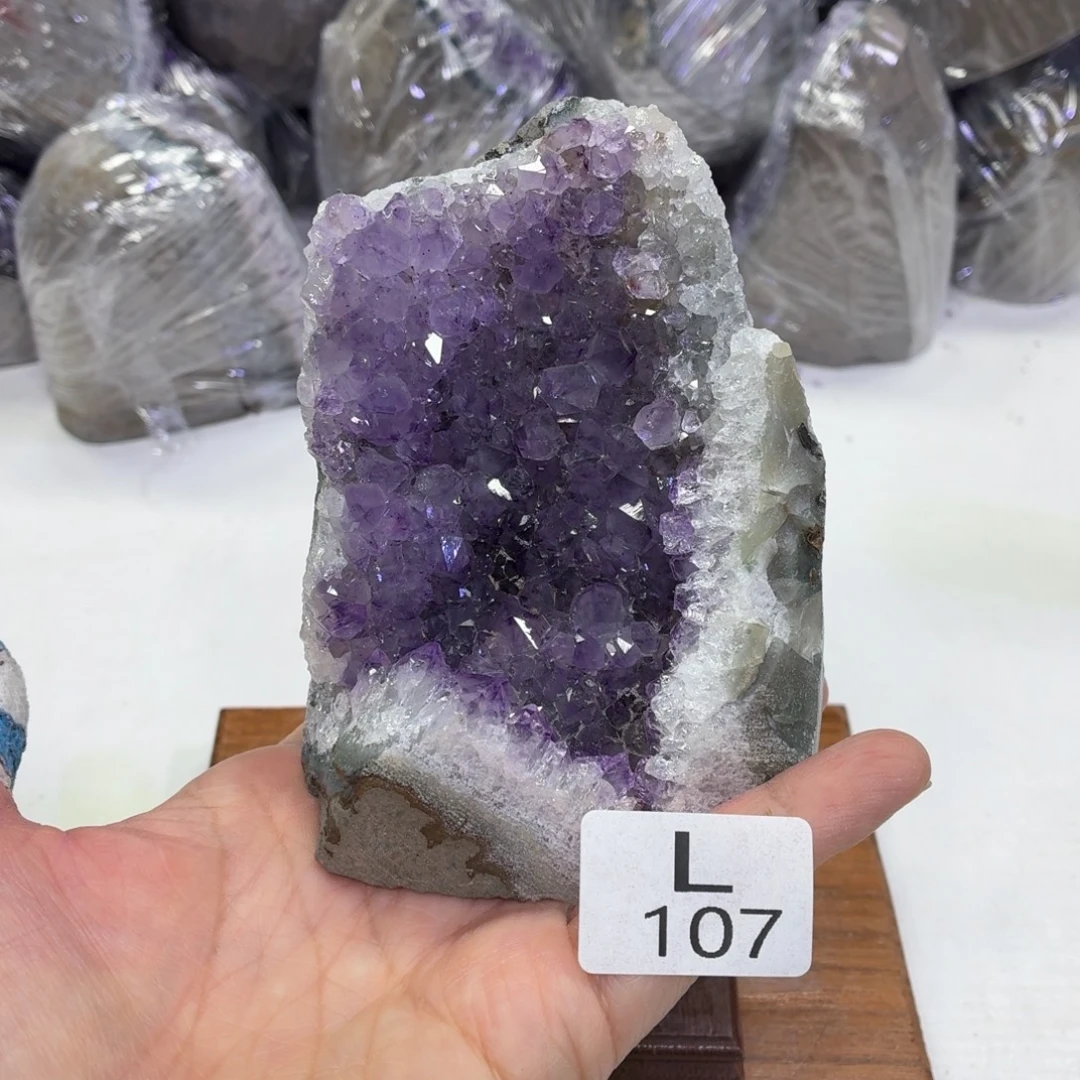 水晶未镶嵌摆件天然紫水晶