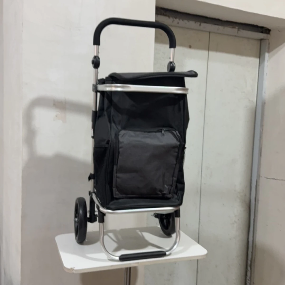 黑色红色混发家用买菜车