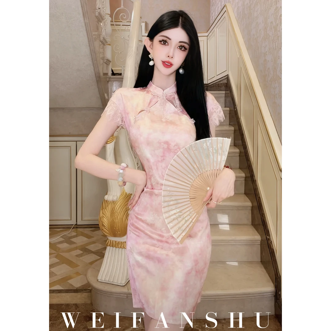 WEIFANSHU/魏凡舒【胭脂流云】夏季新款优雅新中式国风上衣&连衣裙