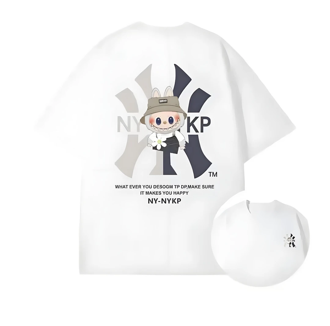 【支持验货】夏季潮流玩偶纯棉圆领短袖男女同款 - L222