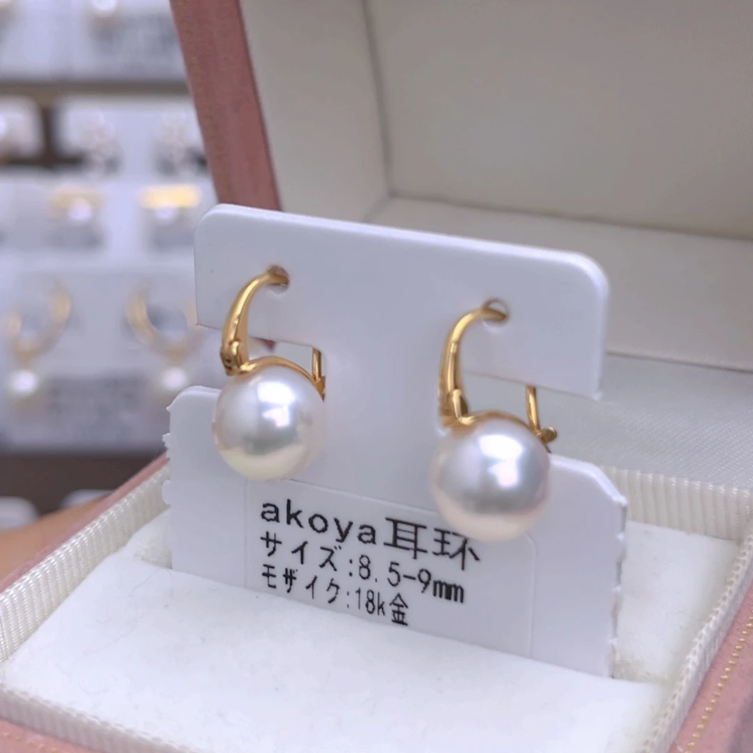 海水珍珠耳饰18K金镶嵌