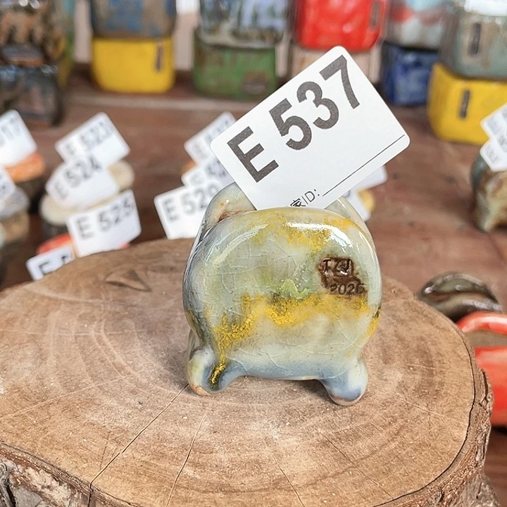 紫砂花盆鼓盆s 内口3.5x1.8