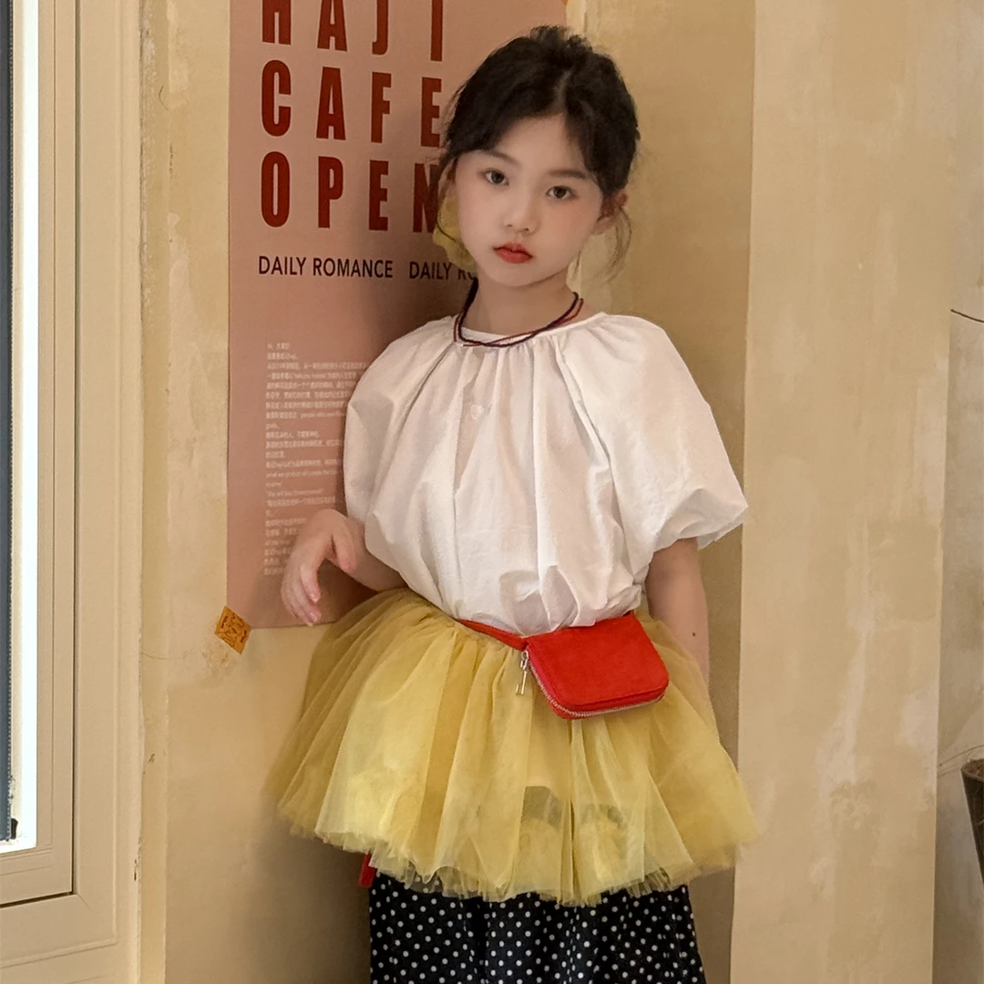 馨爸专属-71872-TBBKids女童小衫2025年夏季新款爱心绣花纯棉儿童