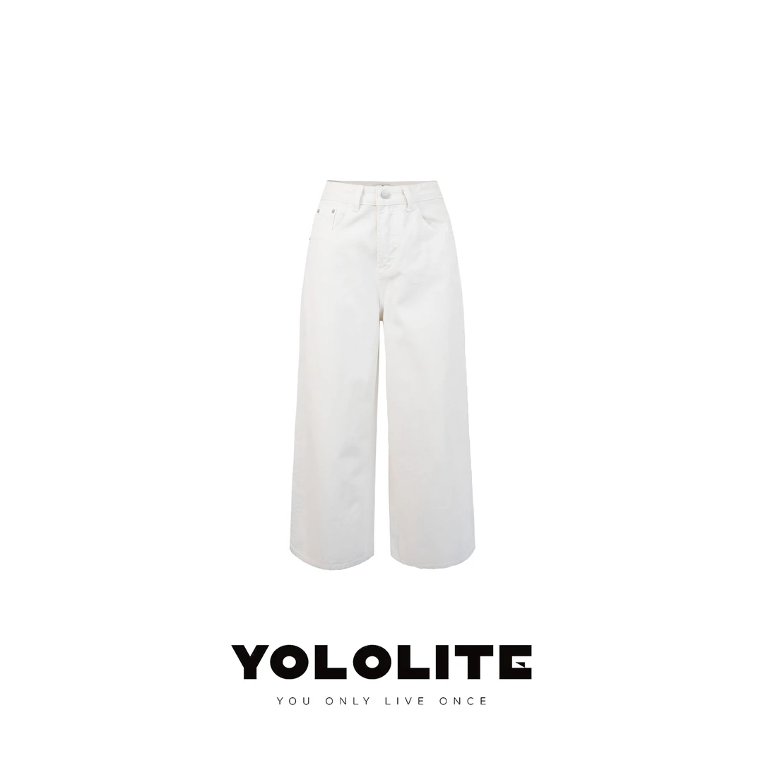 YOLOLITE【盐白日记】2592长裤牛仔裤宽松直筒裤时尚百搭牛仔裤子