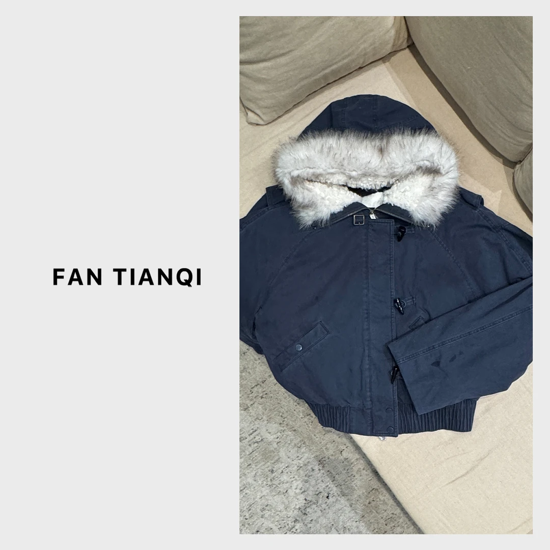 范天奇/FAN TIANQI【小暖屋】复古美式夹克短款羽绒服FLY2510305