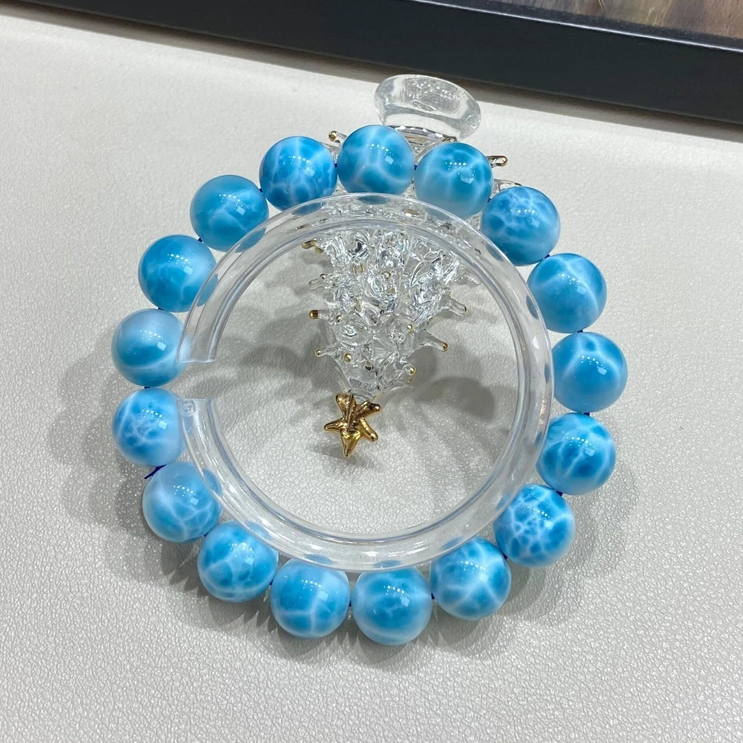 高货拉利玛海纹石手串天然龟背纹玉化珠串百搭首饰礼物多样性发一