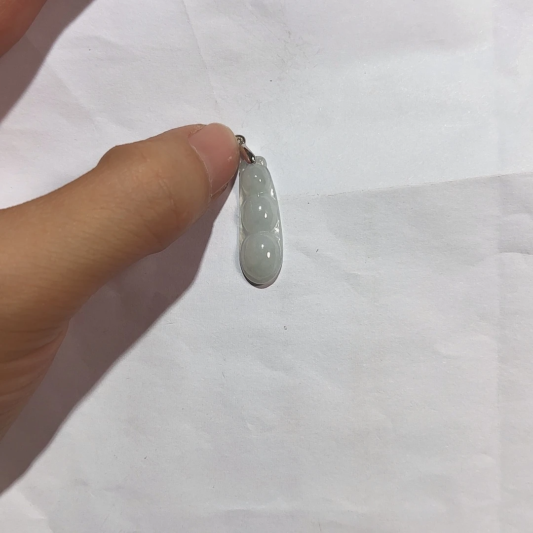 翡翠银S925镶嵌颈饰A货翡翠镶嵌银扣