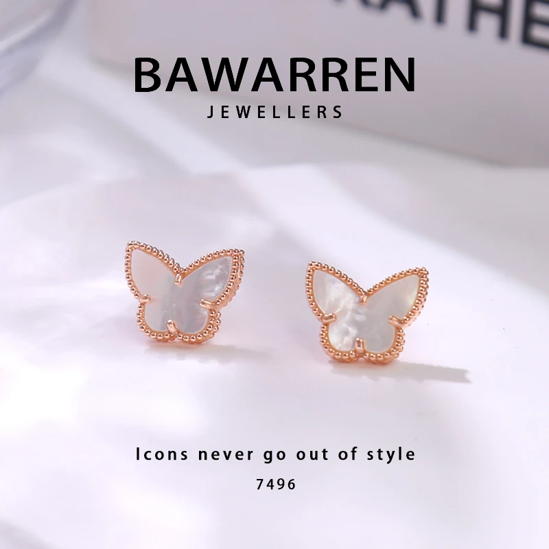 Bawarren 美❤ 7496-【蝴蝶】精致欧美耳钉