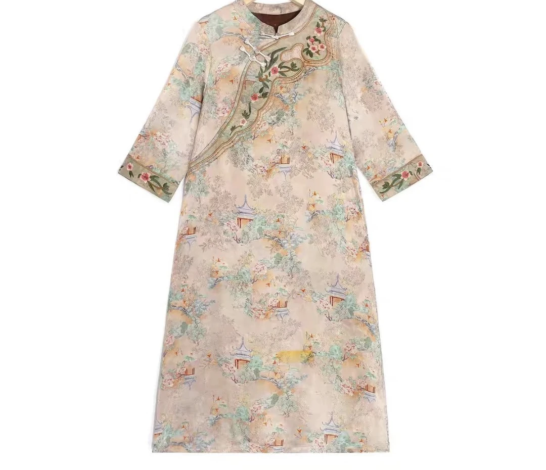 {工厂直营}亭台楼阁新中式新款百搭显瘦休闲气质中国风A2594