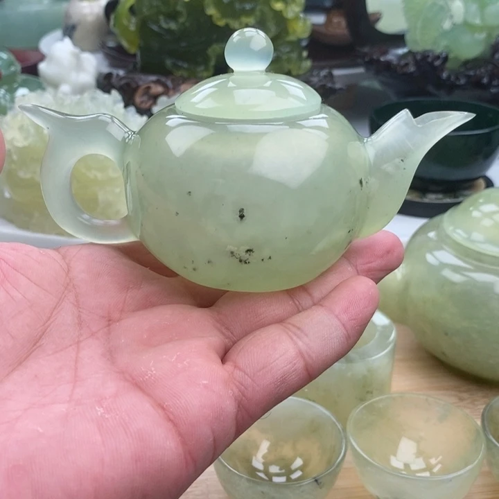 岫玉四大名玉壶70cc未镶嵌