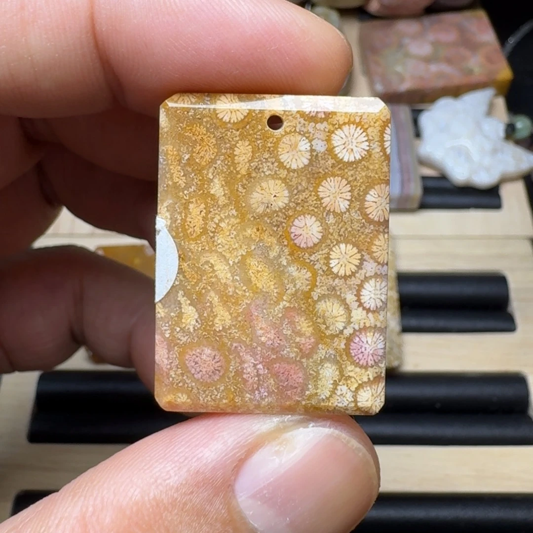未镶嵌纯天然色有机玉石保真色硅化玉