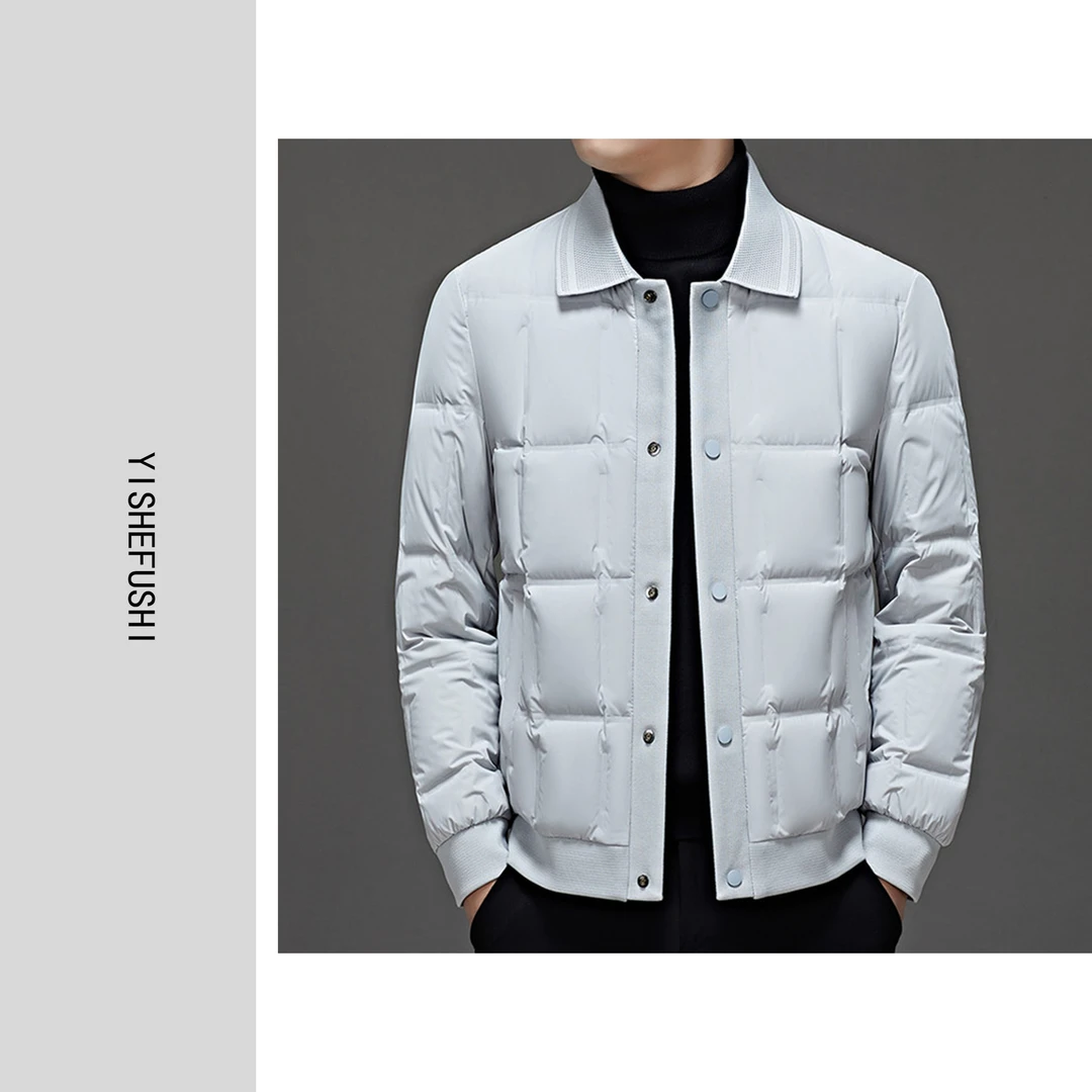 冬款上新 男士九零白鸭绒加厚保暖简约短款羽绒服Y22