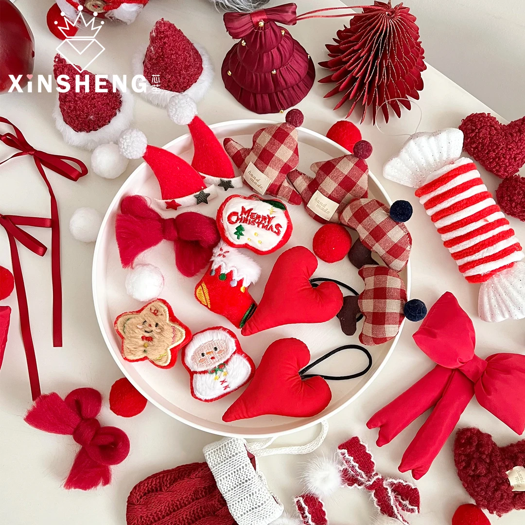 仅有【圣诞节新品】芯苼 红色系列花束手工diy花艺包装配件圣诞装饰