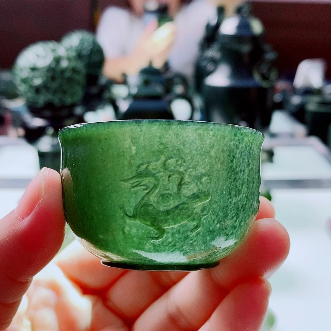 未镶嵌和田玉（青玉）摆件微瑕