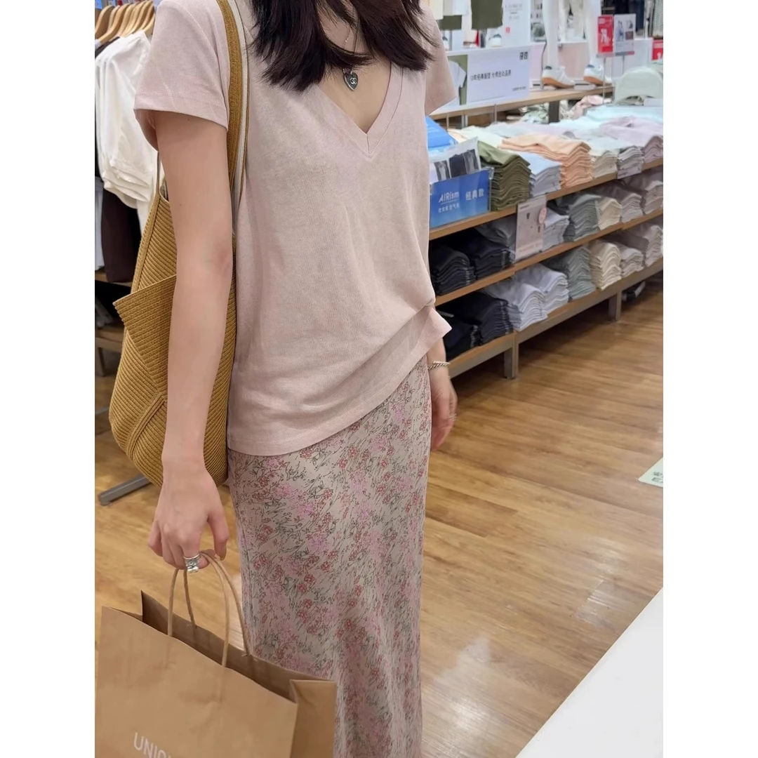 夏日上新小众时尚碎花半身裙视觉系温柔风独特设计气质高级感裙子