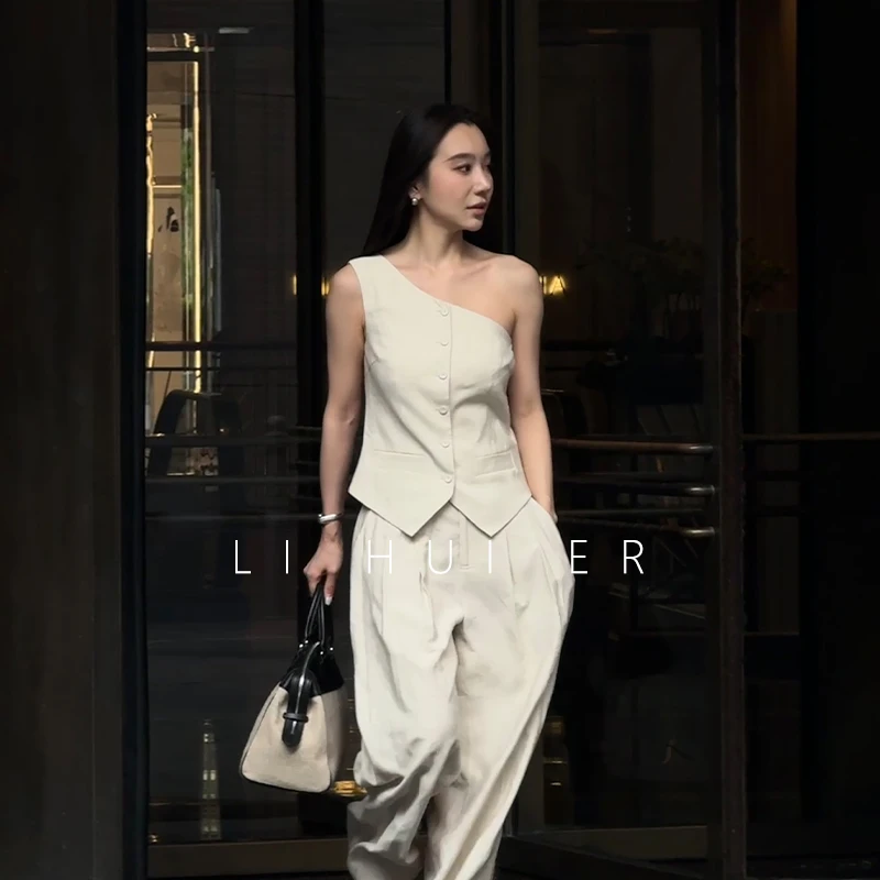 LiHuiEr李慧儿【伦敦圣山】2025气质休闲潮流轻奢时尚裤子K025HE