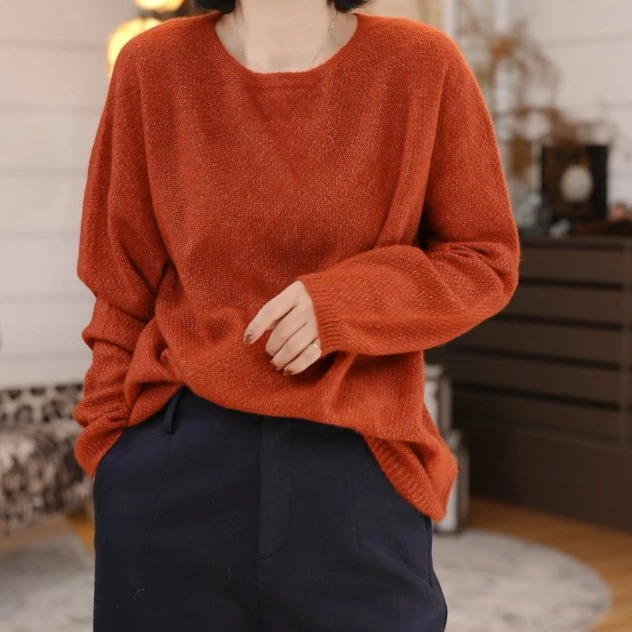 “枫糖蜜语”时尚百搭冬季宽松显瘦毛衣/6173