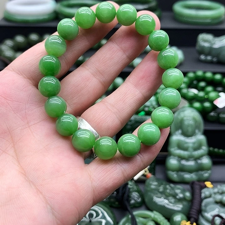 手链未镶嵌和田玉（碧玉）