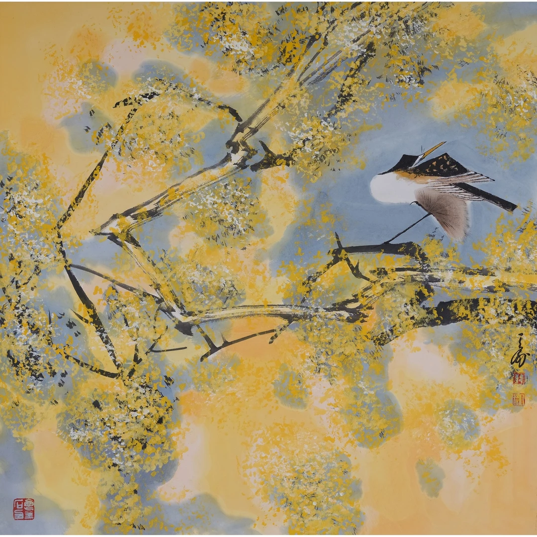 韩 天 衡  金秋图 镜心 69.5×70cm