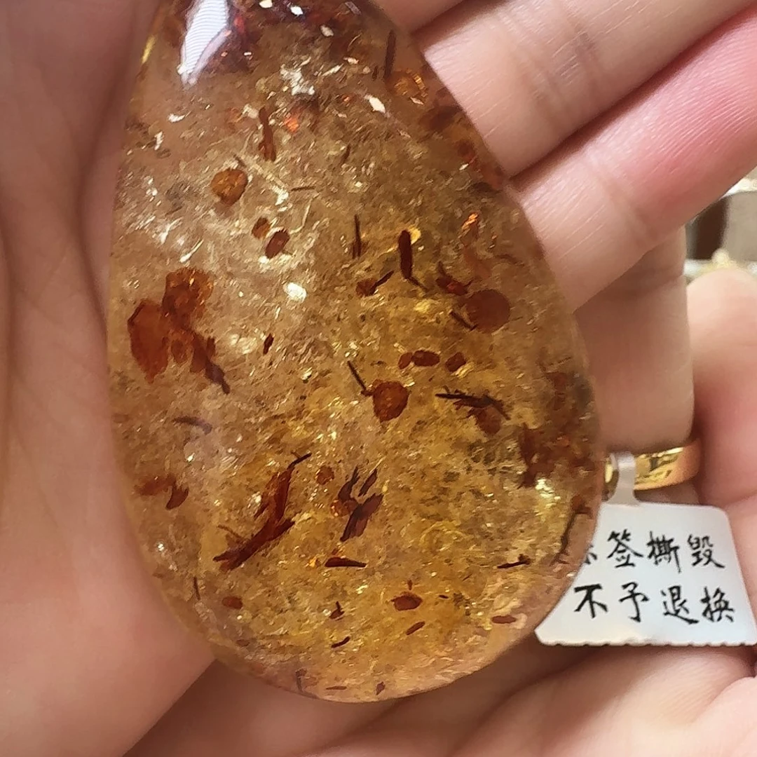 琥珀未镶嵌颈饰吊坠