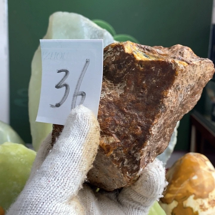 蛇纹石玉珠宝岫玉原石未镶嵌X***乐