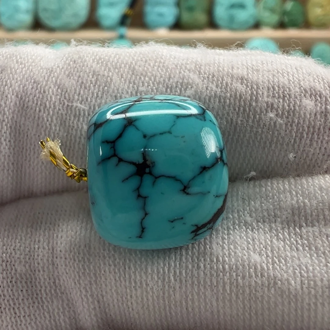 未镶嵌绿松石老型珠 14x12.1mm