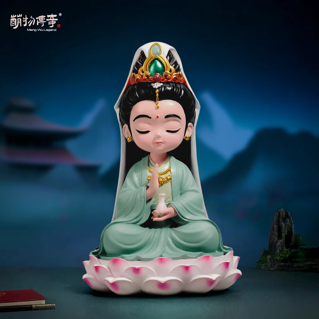 萌物传奇观音萌物小神仙茶空间桌面手工中式禅意摆件