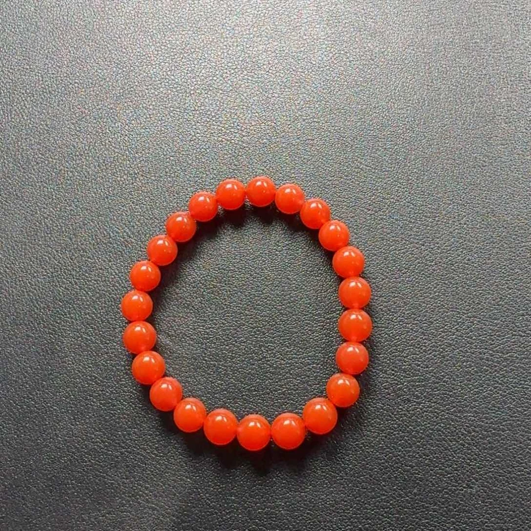 南红玛瑙未镶嵌圆珠手串8+