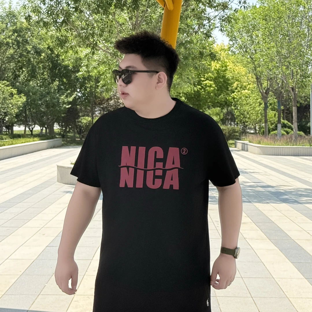 大码男装 夏季 薄款 短袖72631休闲字母