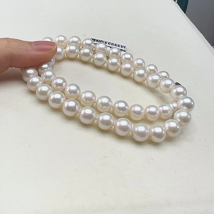 颈饰银S925镶嵌淡水珍珠➕9高品极光炫彩