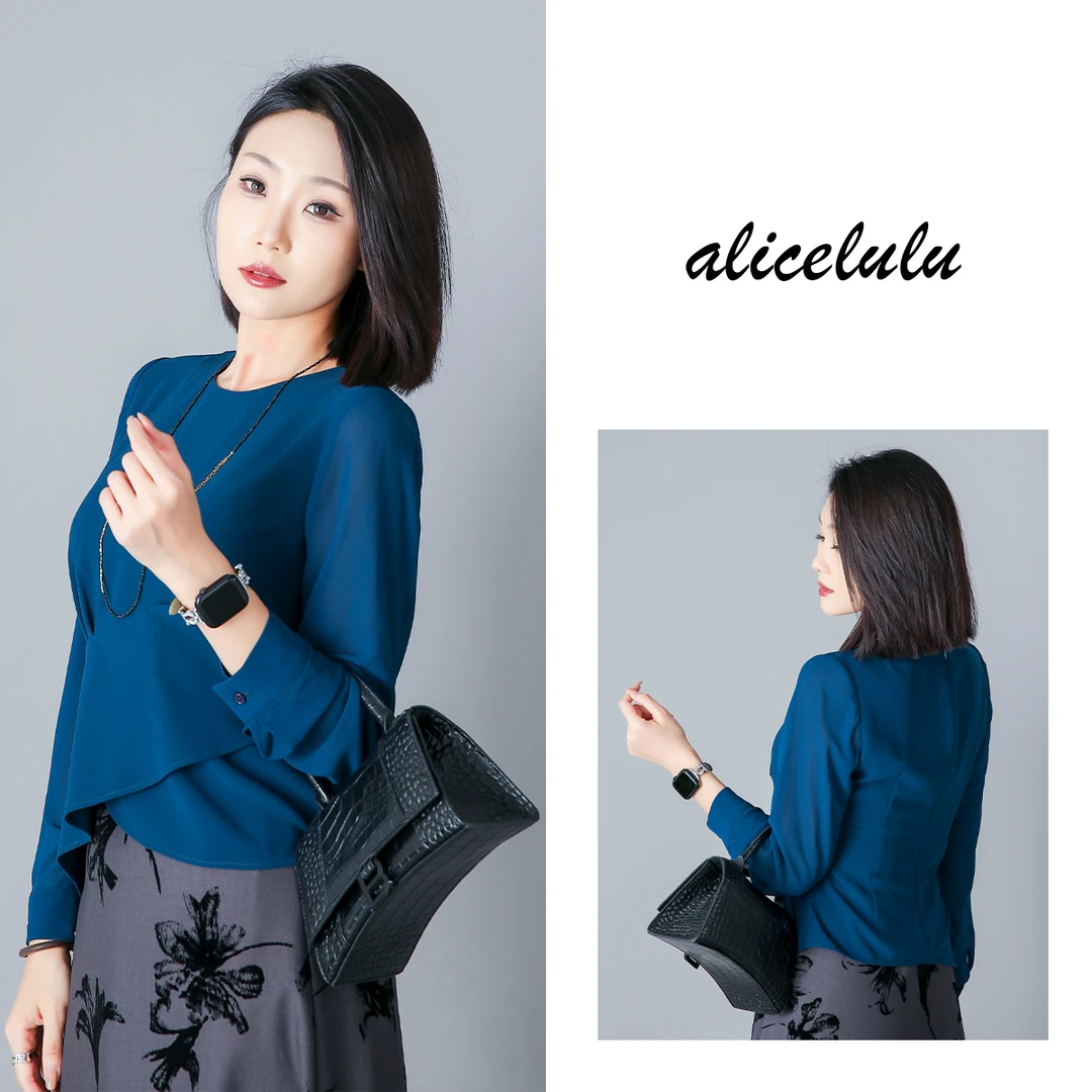 6alicelulu“孔雀绿”衬衫别致设计华贵优雅S2138988E