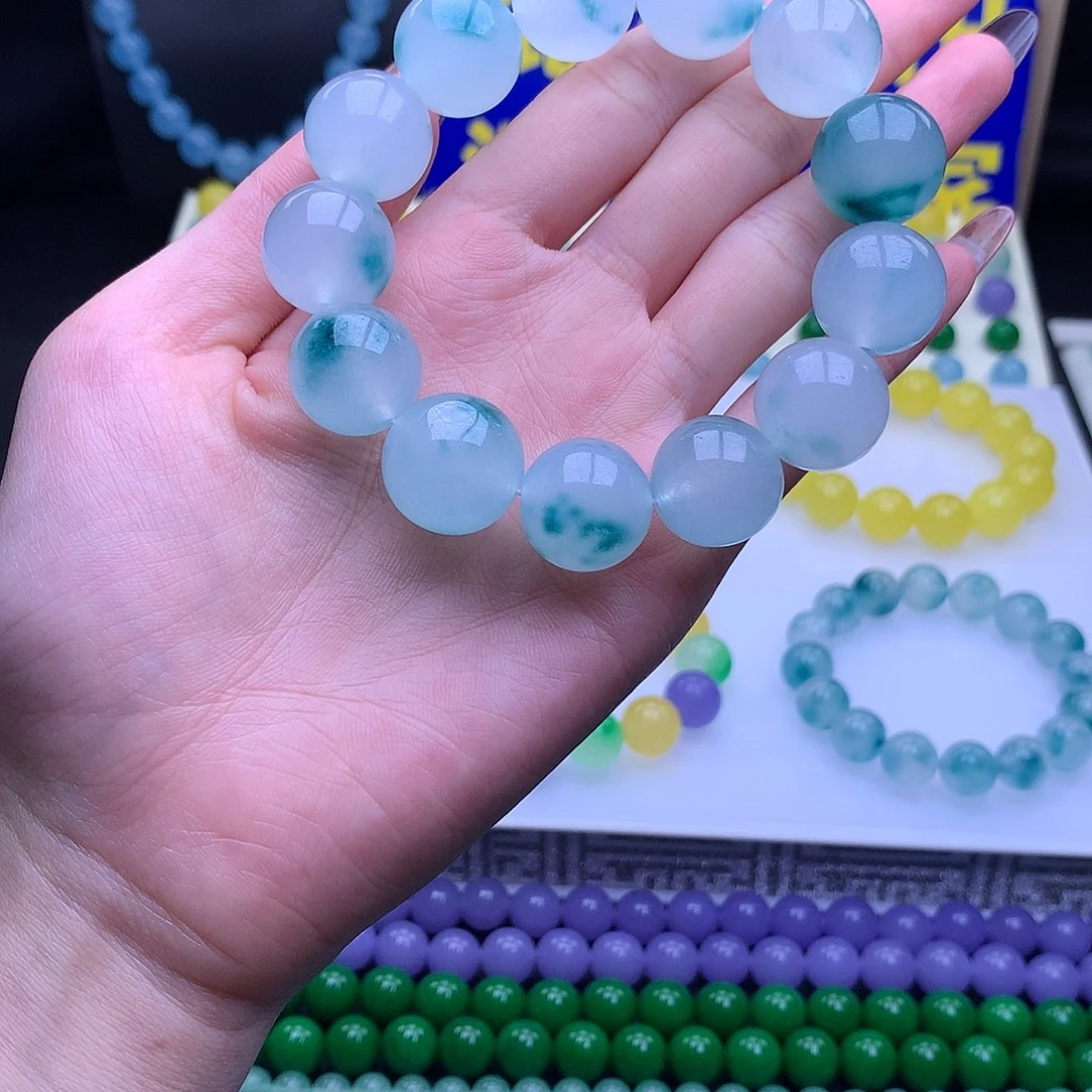 就***、翡翠散珠翡翠手串666
