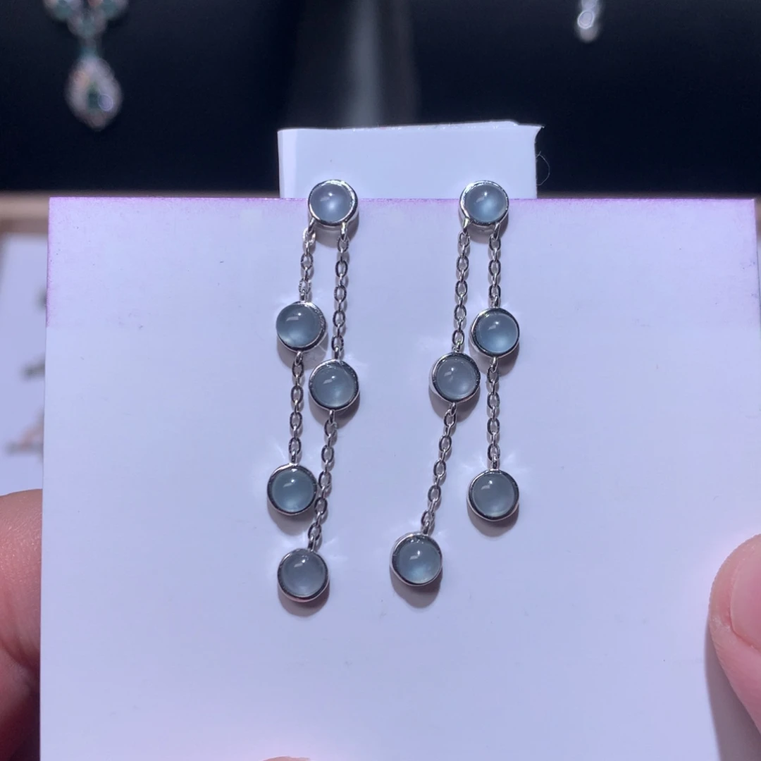 翡翠银S925镶嵌耳饰0001