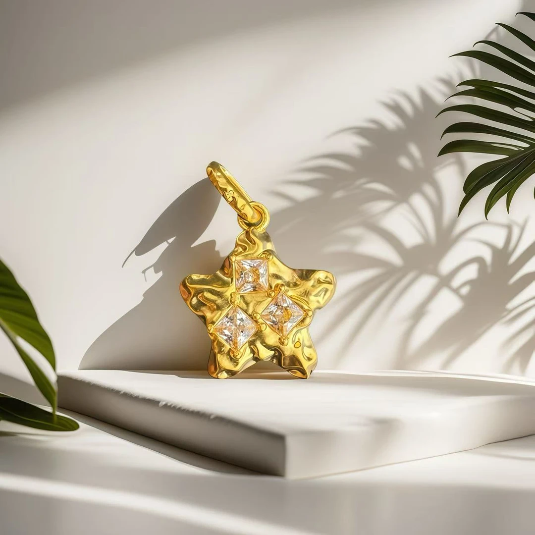 【媛媛】18k金大星星滴流