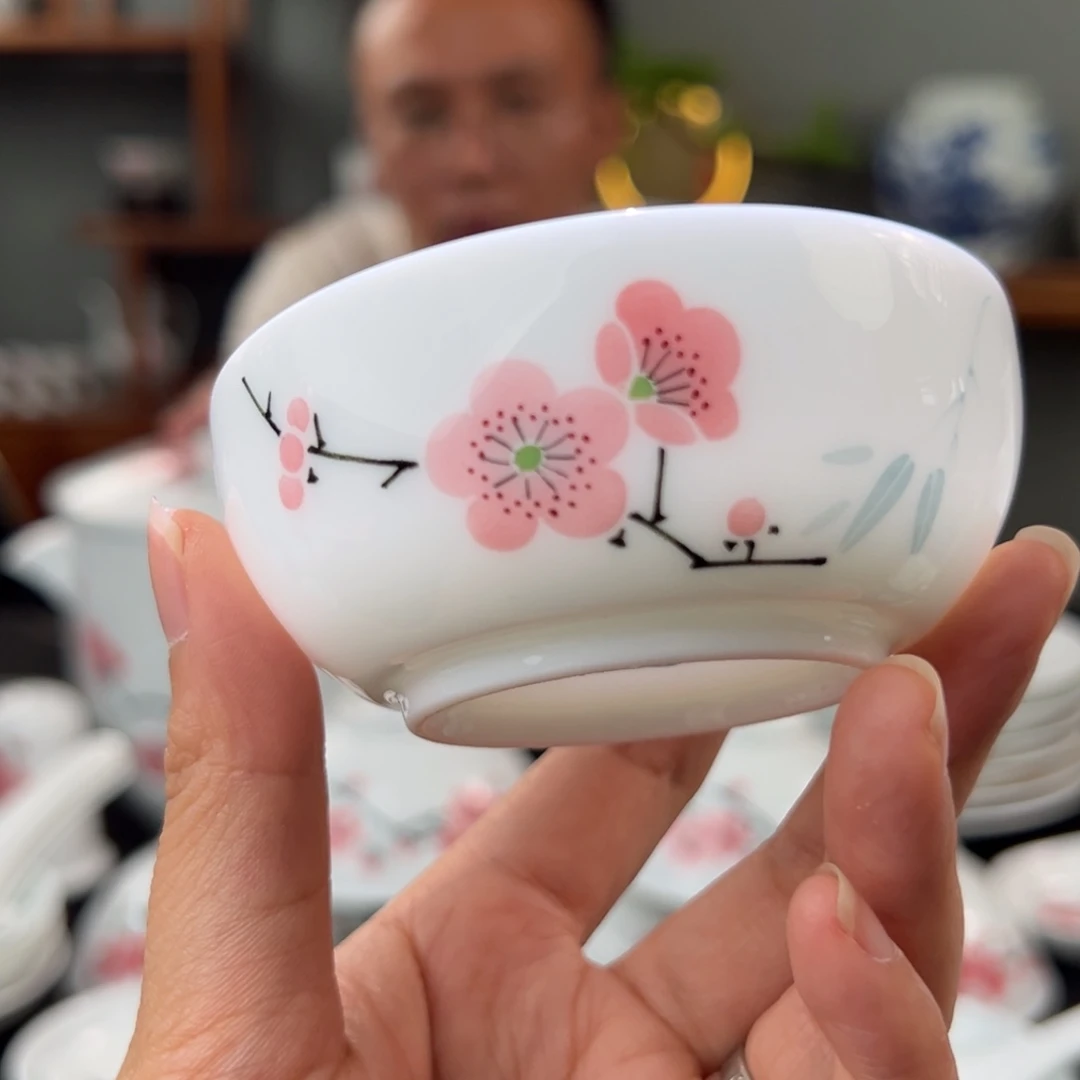 玉泥 翠竹红梅普洱杯