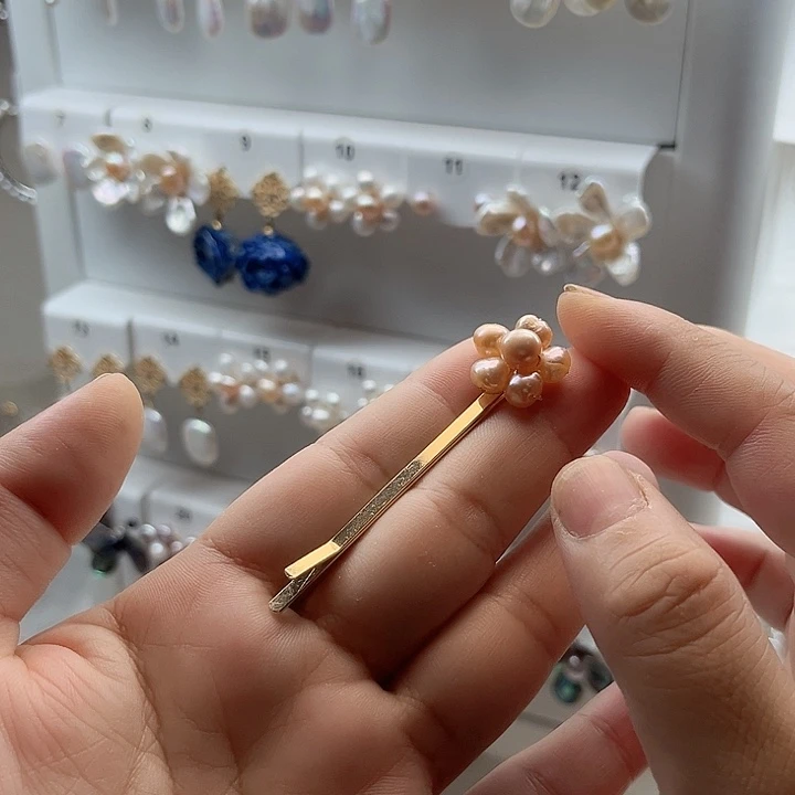 发夹淡水珍珠未镶嵌
