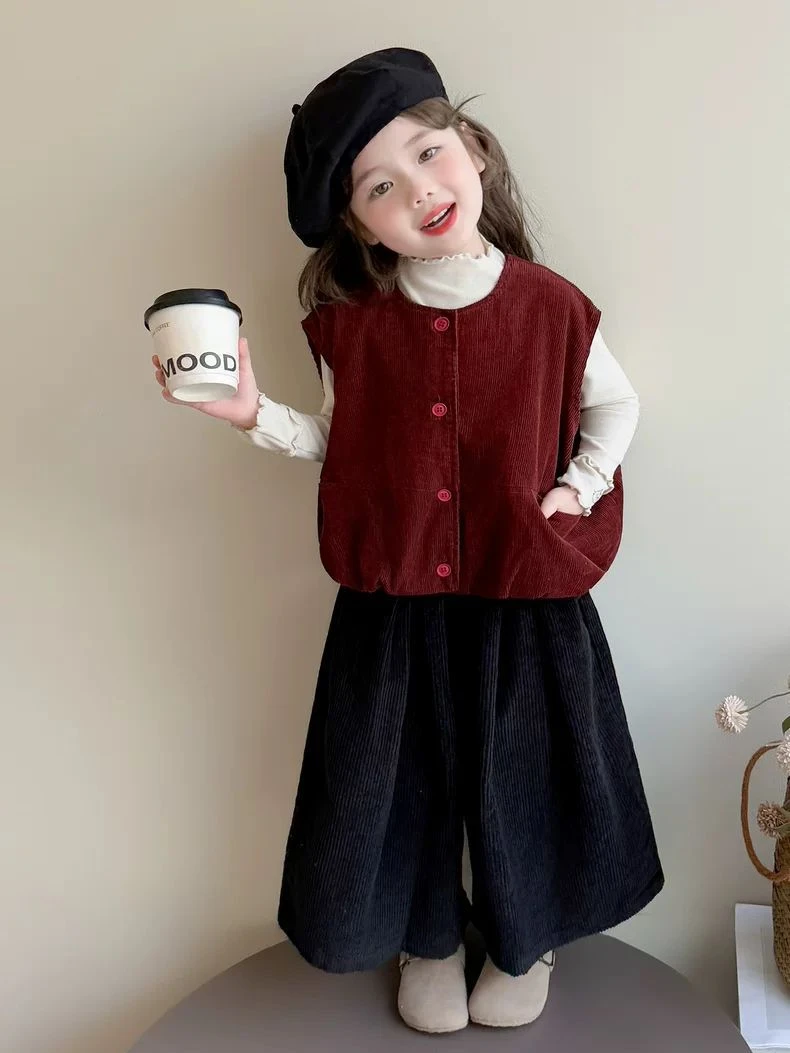 女童套装秋季新款儿童洋气休闲秋装女宝宝春秋韩系穿搭三件套