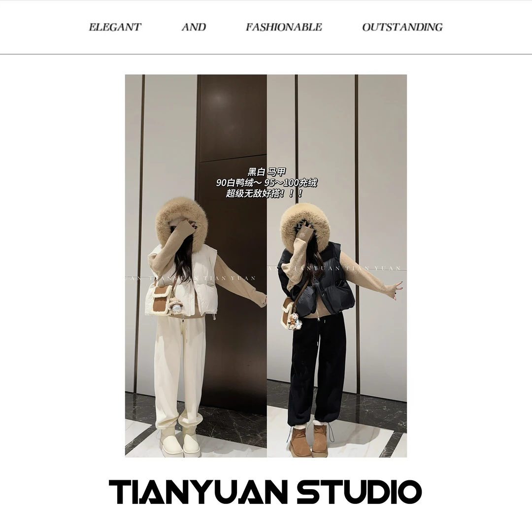 洛瑶 ●【奶包马甲】时尚加绒保暖秋冬显瘦百搭厚底女JJQ4MJ6532