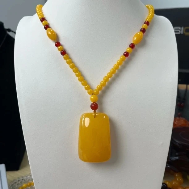 W056 【藏收级】藏族精工打磨6mm珠珠链无事牌毛衣链无杂无裂无优化