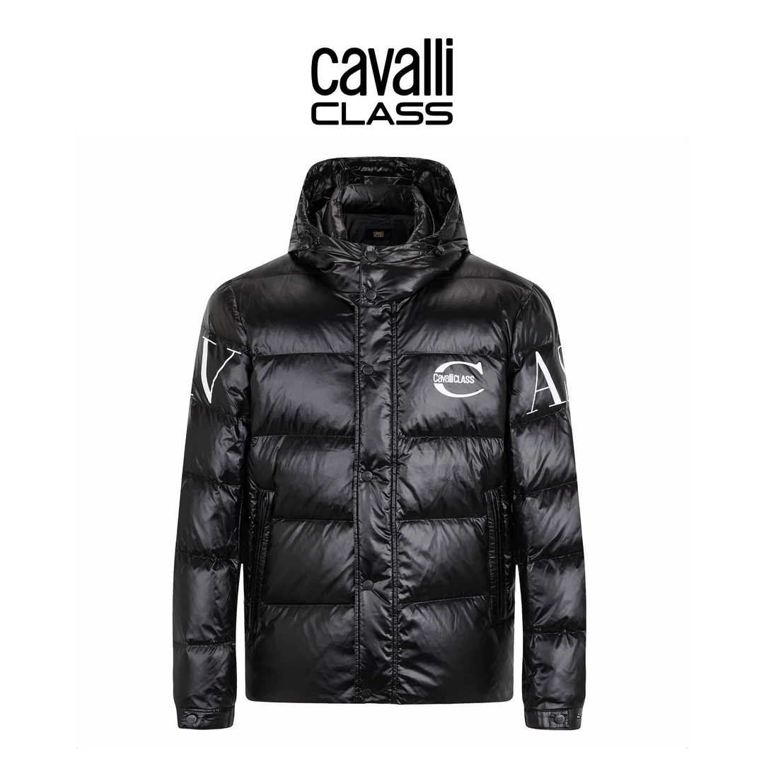 Cavalli Class冬季新款男士鸭绒羽绒服短款保暖休闲外套男JBC248