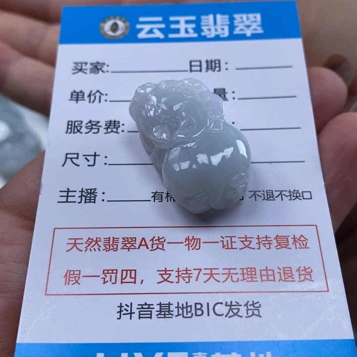 翡翠未镶嵌颈饰多人貔貅