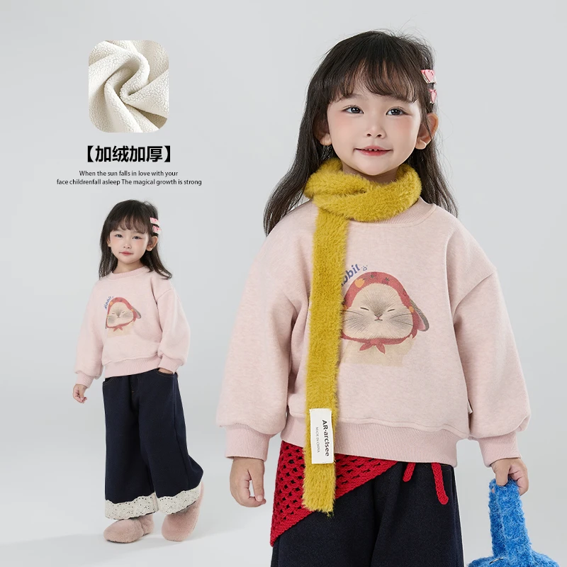 现货【加绒】郝叔童品秋冬新款上新2025女童洋气网红加绒卫衣HH5303