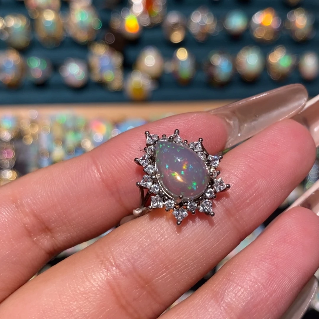 欧泊银S925镶嵌戒指