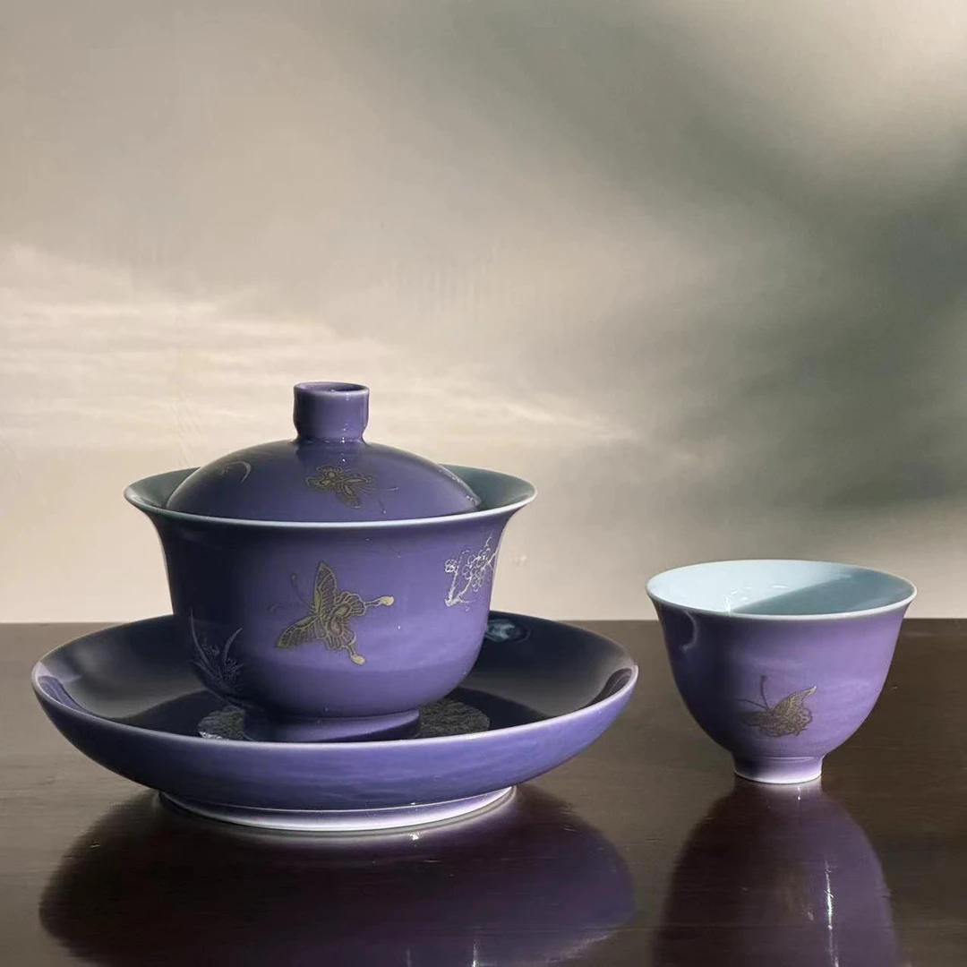 SH3215[学茶严选]紫色三件套