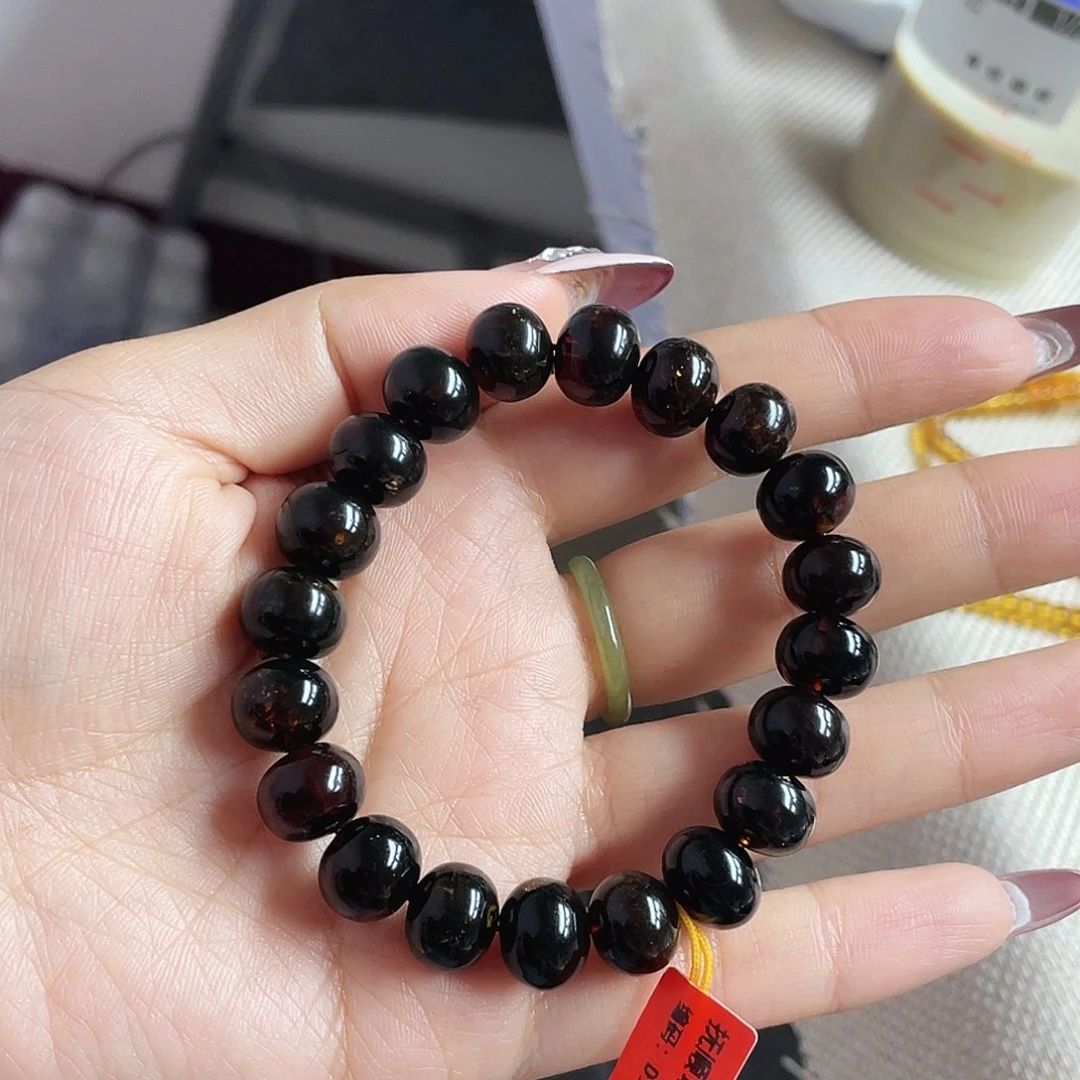 琥珀未镶嵌裸石抚顺琥珀11+血翳手串