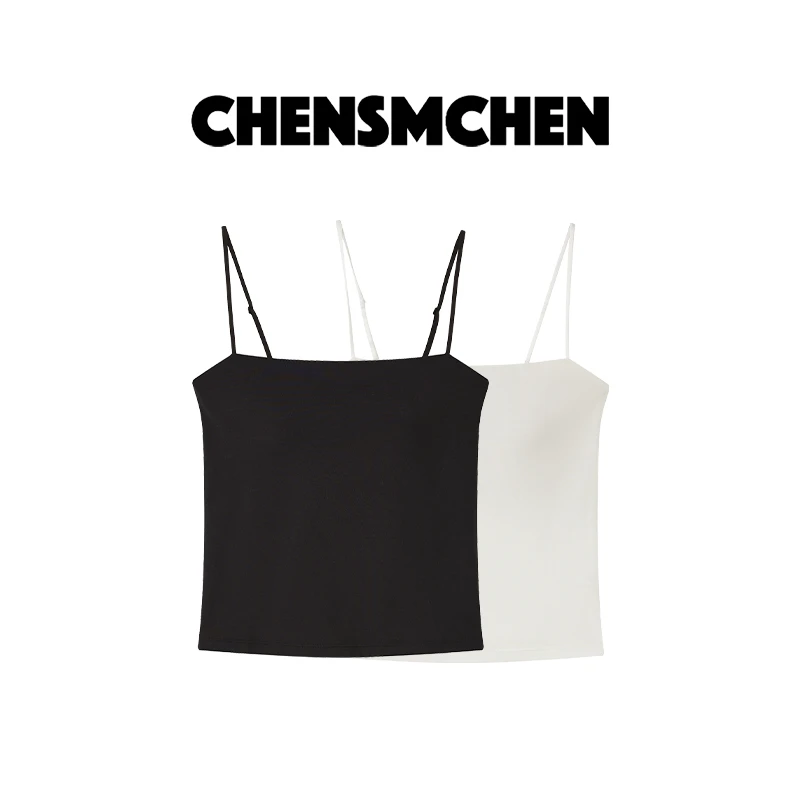 CHENSMCHEN 纯色简约显瘦背心女夏季可调节百搭打底吊带CSB2015NL