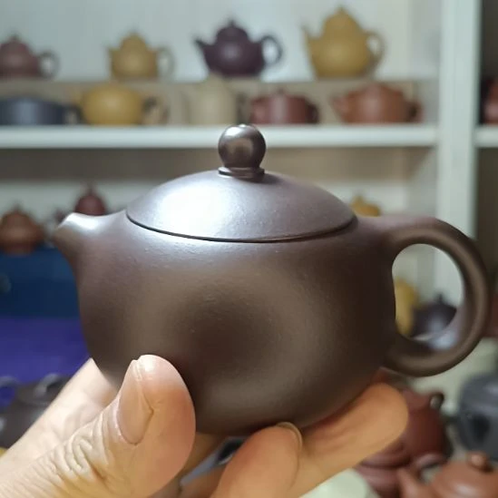 茶壶紫砂原矿紫泥大西施300cc内推半手工