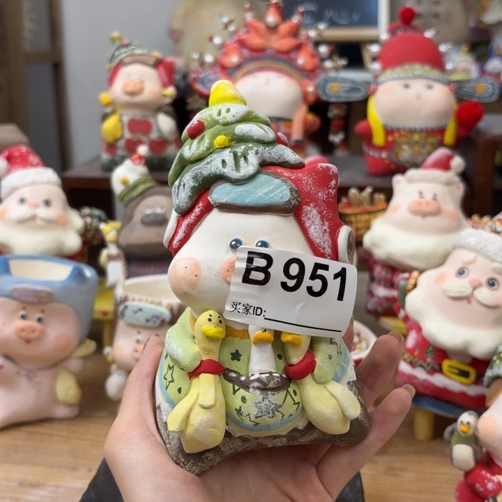 白***️陶土手工陶艺摆件