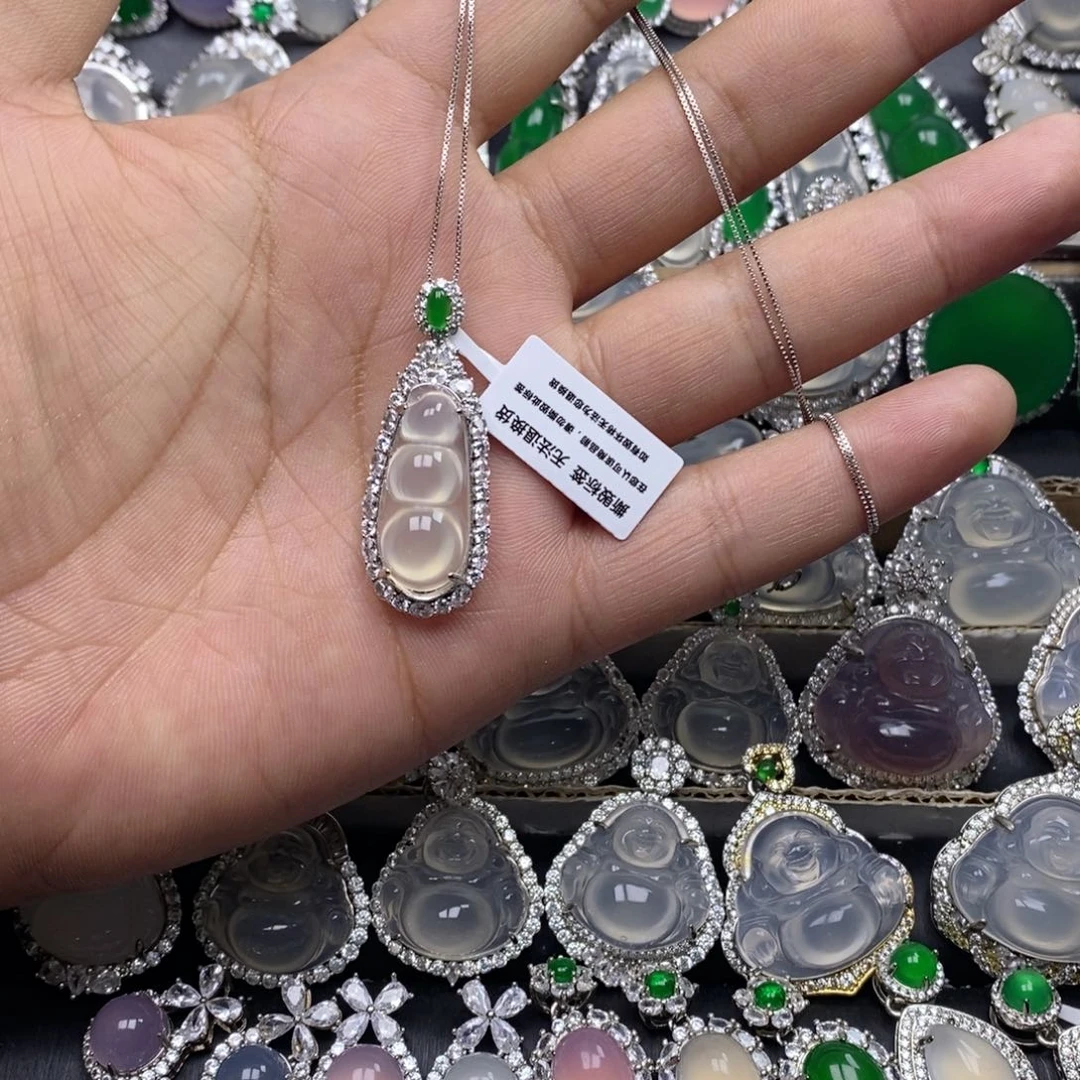 玛瑙/玉髓颈饰银S925镶嵌