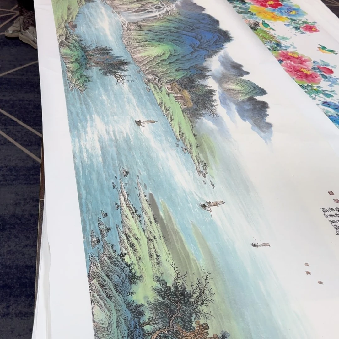 柿***意国画国画作品山水花鸟